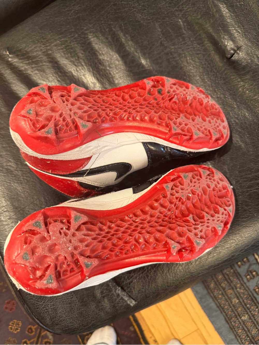 Nike Red White Black Jordan cleats